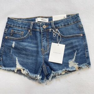 KanCan Distressed Blue Jean Shorts Women’s Medium NWT